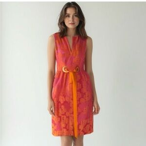 Chetta B Elegant Pink and Orange Sleeveless Dress Size 6